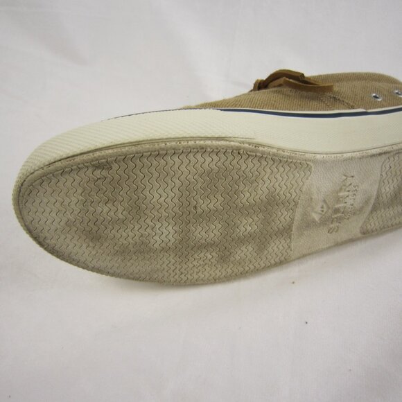 SPERRY Top-Sider Mens Canvas Shoes Light Brown Size 10 - Picture 12 of 14